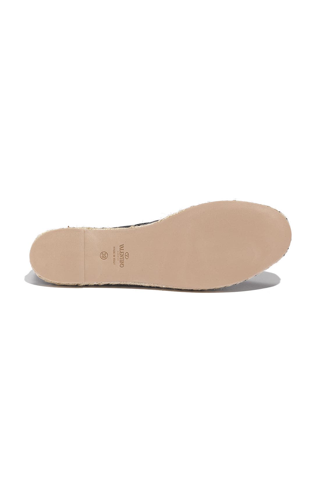 Lace Flat Espadrille, Alternate, color, BLACK