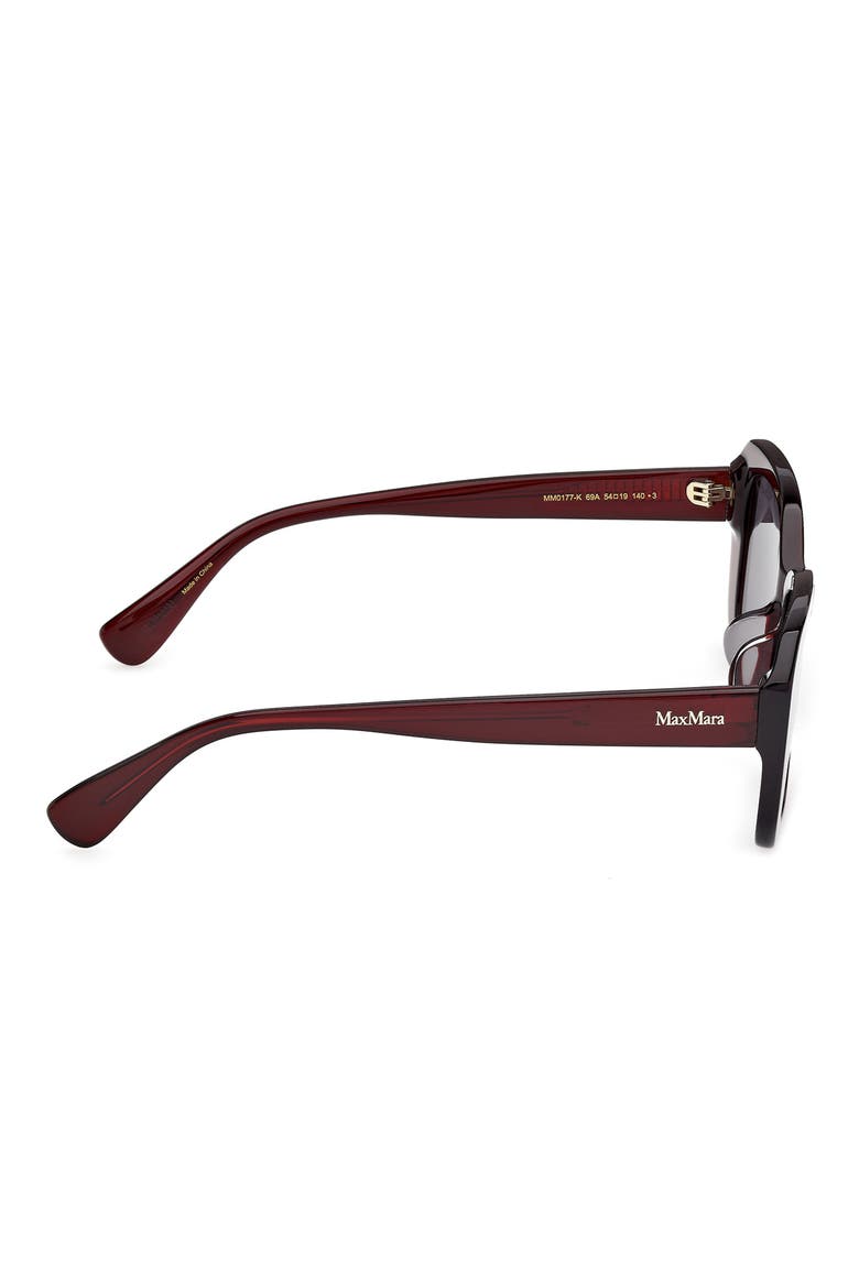 54mm Rectangular Sunglasses, Alternate, color, SHINY BORDEAUX / SMOKE