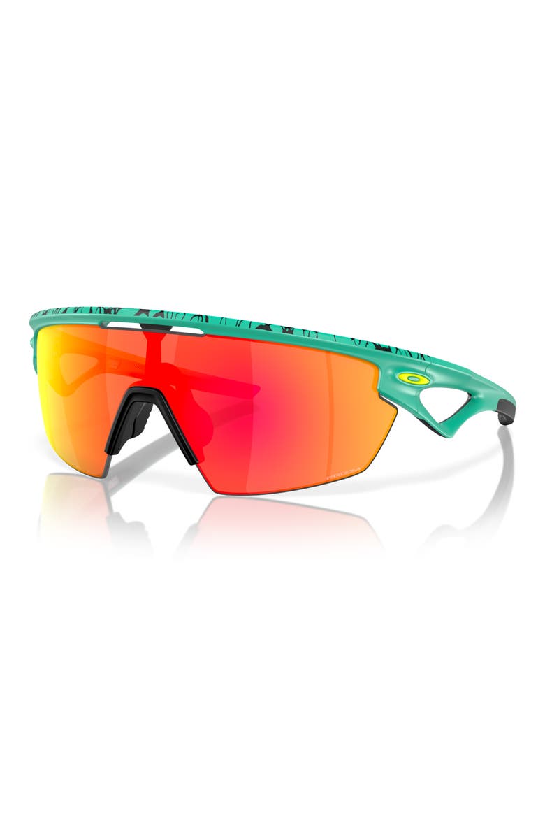 36mm Rectangle Wrap Sunglasses, Alternate, color, RUBY