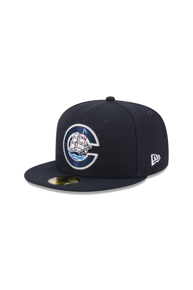 Men's New Era  Navy Columbus Clippers Theme Nights 59FIFTY Fitted Hat, Alternate, color, Navy