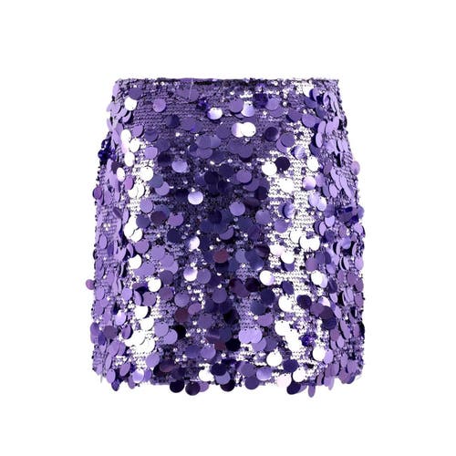 Lola + The Boys Women's Magic Paillette Mini in Purple 