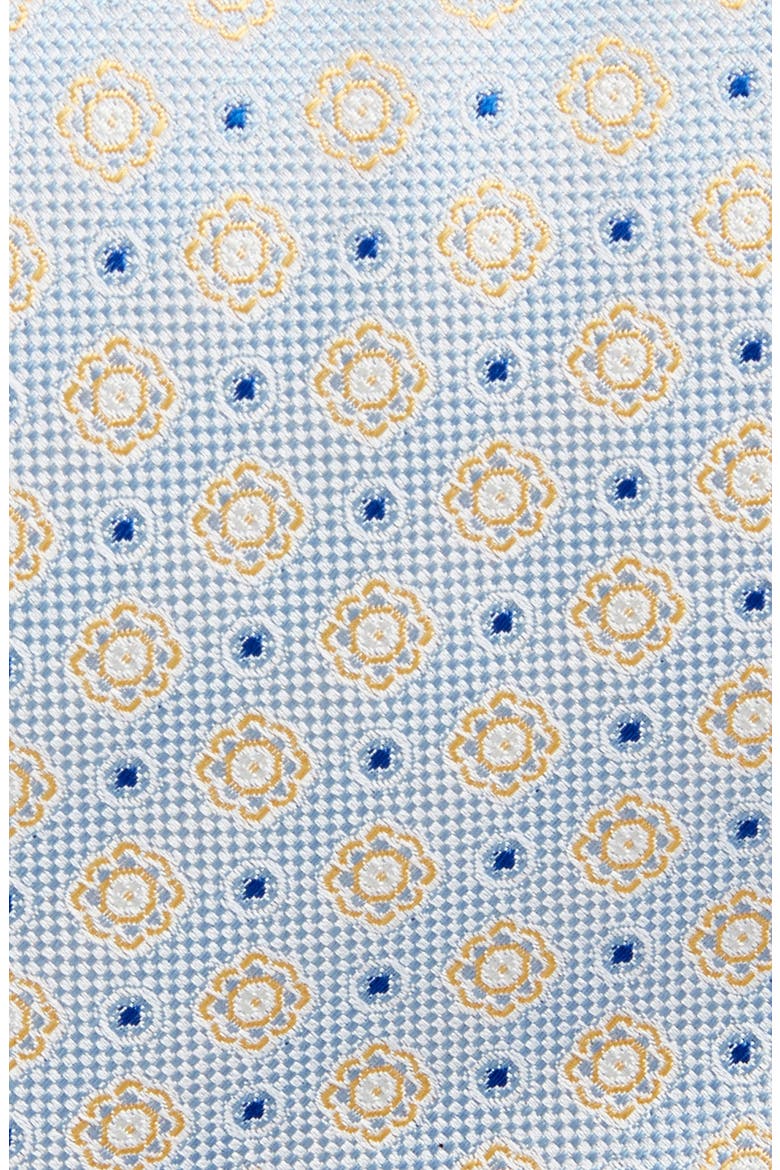 Neat Medallion Silk Tie, Alternate, color, LIGHT BLUE