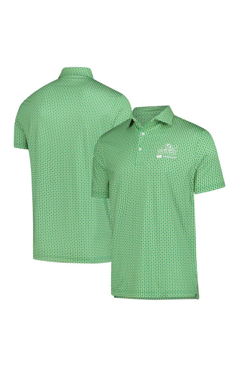 Full Turn Men's Green Bay Hill Exclusive Arnold Palmer Umbrella Geo Print Polo, Main, color, Green