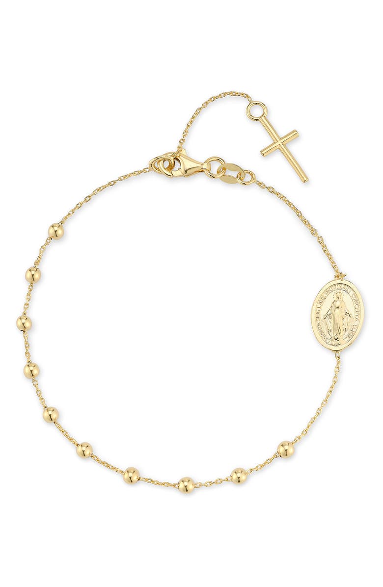 Ember Fine Jewelry 14k Gold Rosary Bracelet, Main, color, Gold
