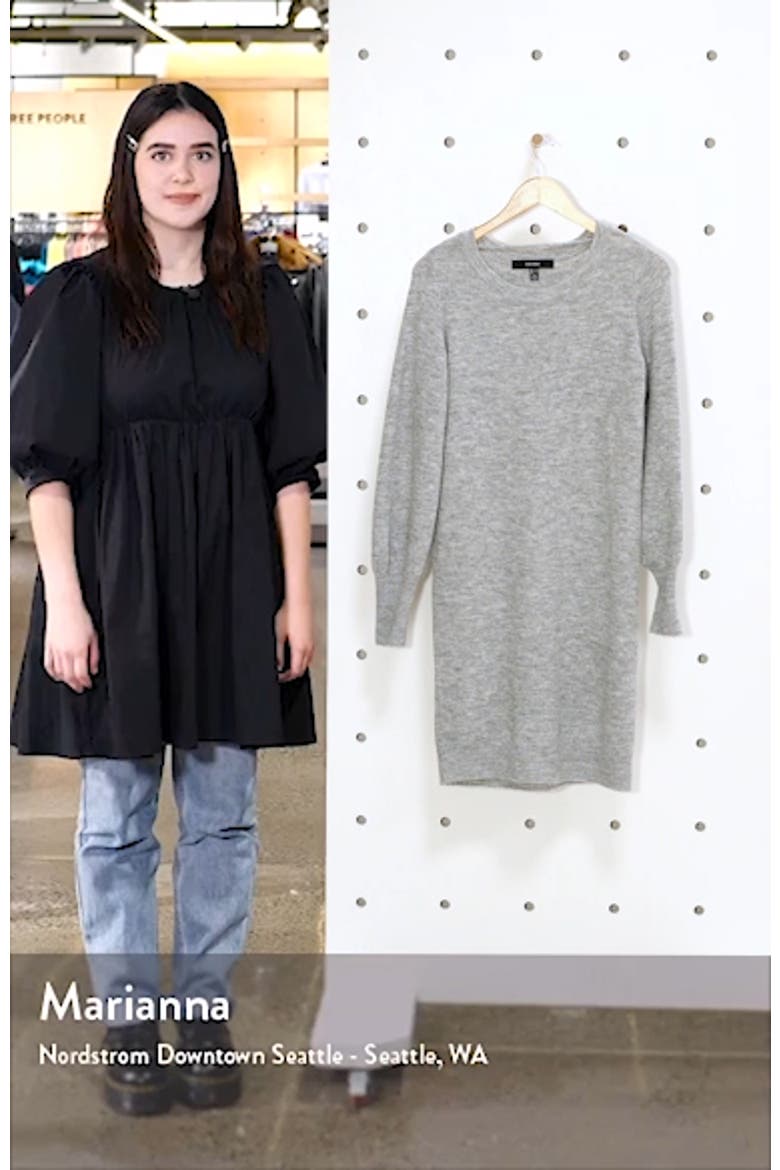 Simone Long Blouson Sleeve Sweater Dress video
