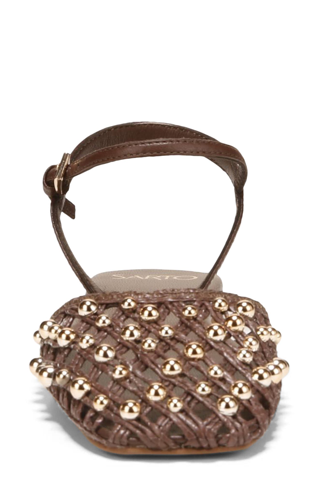 SARTO by Franco Sarto Inali Ankle Strap Flat, Alternate, color, Coffee Bean