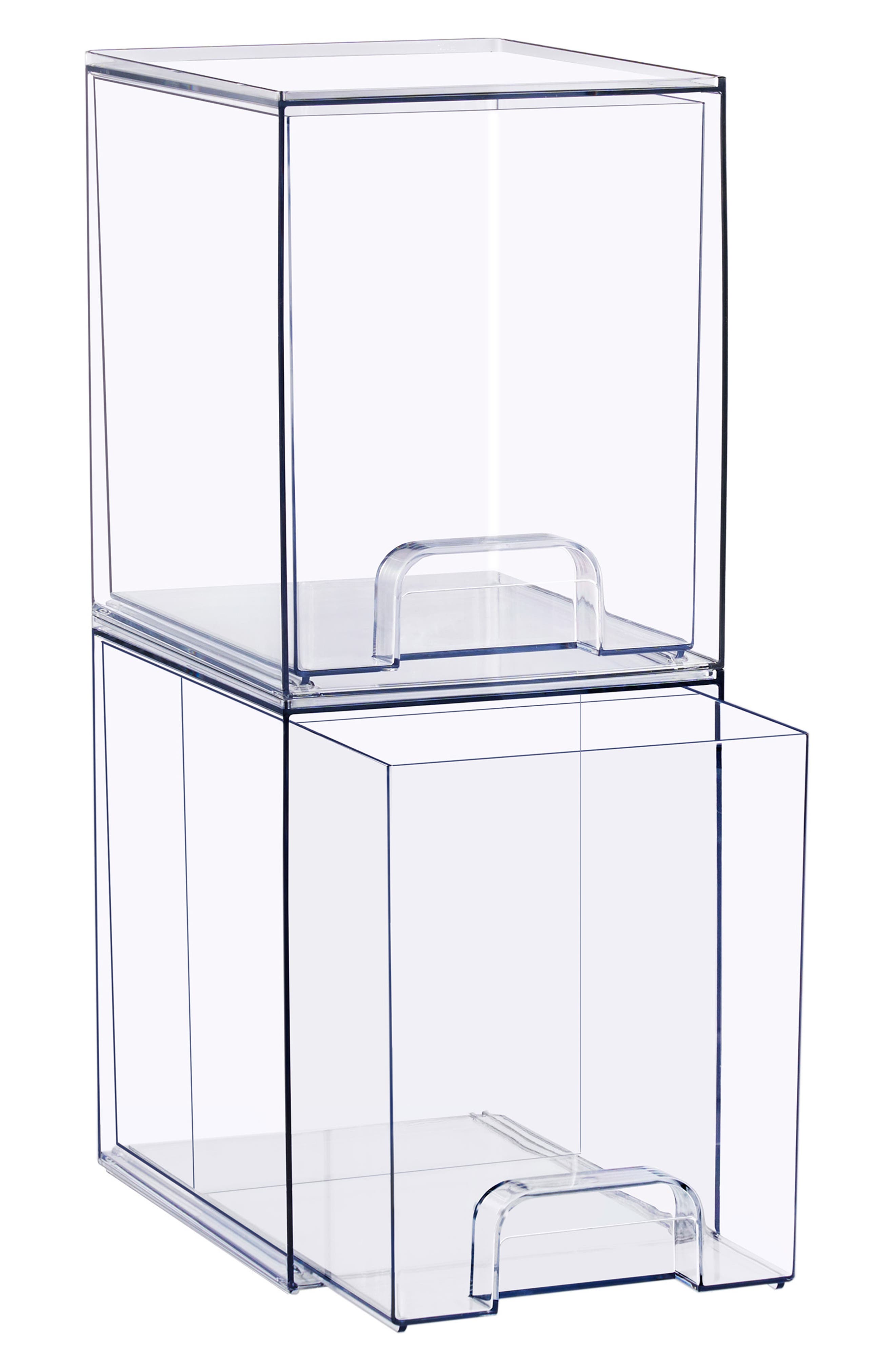 2-Piece Tall Stackable Clear Organizer Set