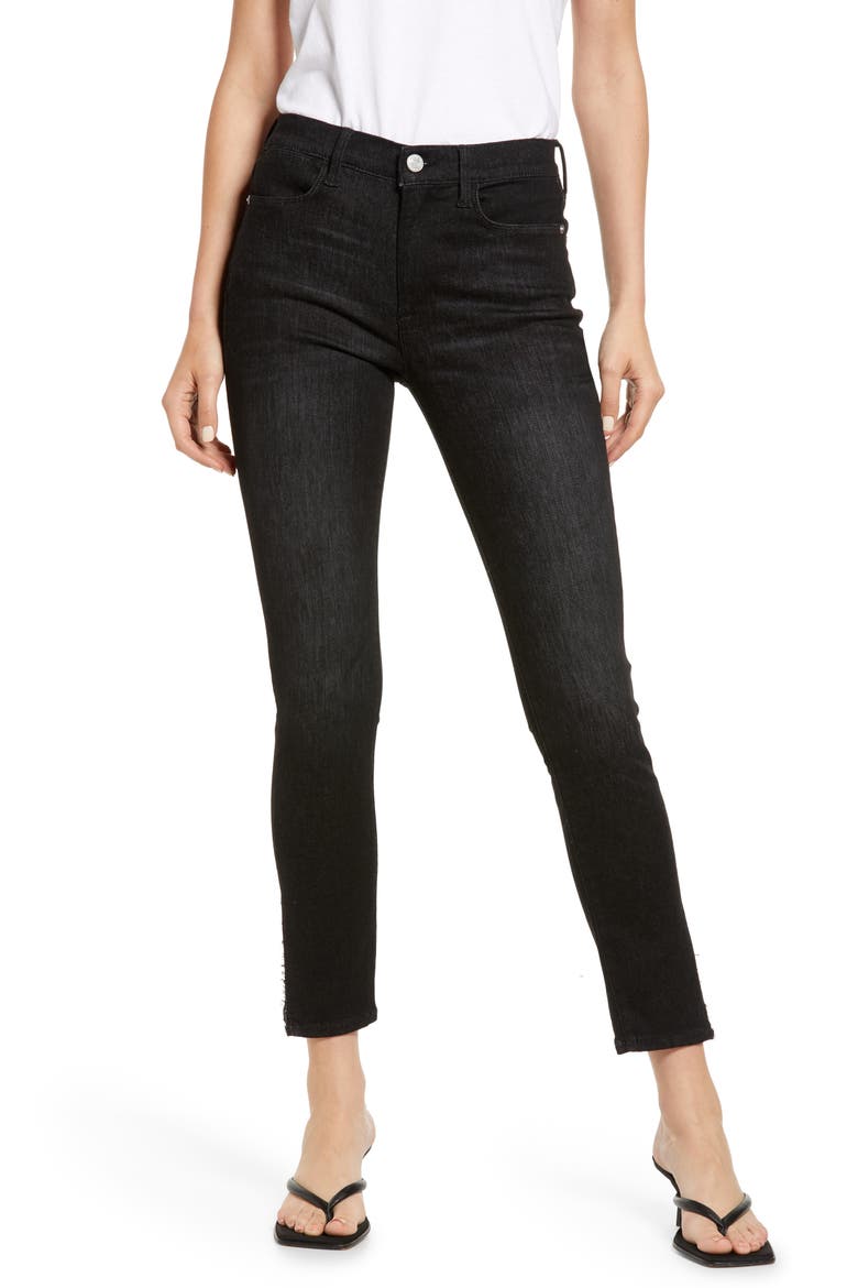 Le High Skinny Jeans, Main, color, CORVO SLIT