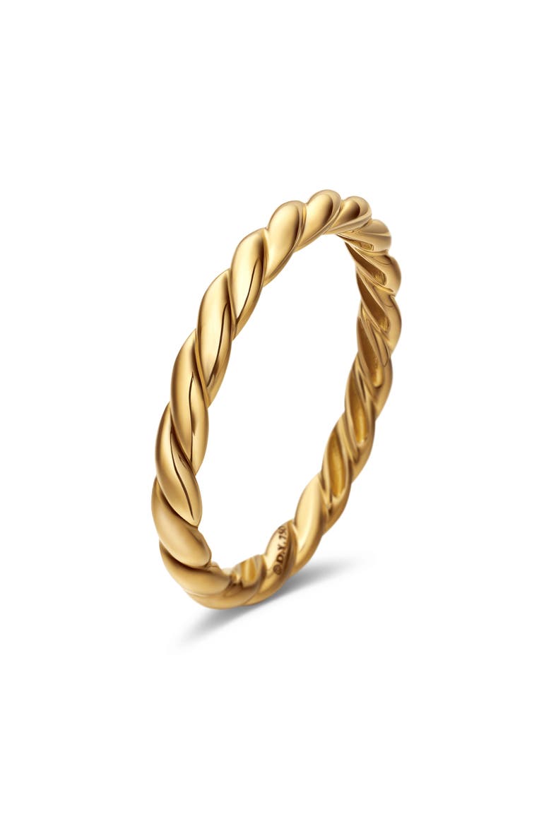 Paveflex Ring in 18K Gold, 2.7mm, Alternate, color, YELLOW GOLD