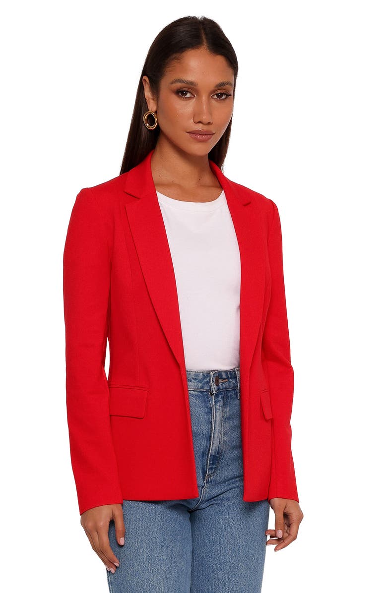 Petal & Pup Ronny Open Front Blazer, Alternate, color, Scarlet Red