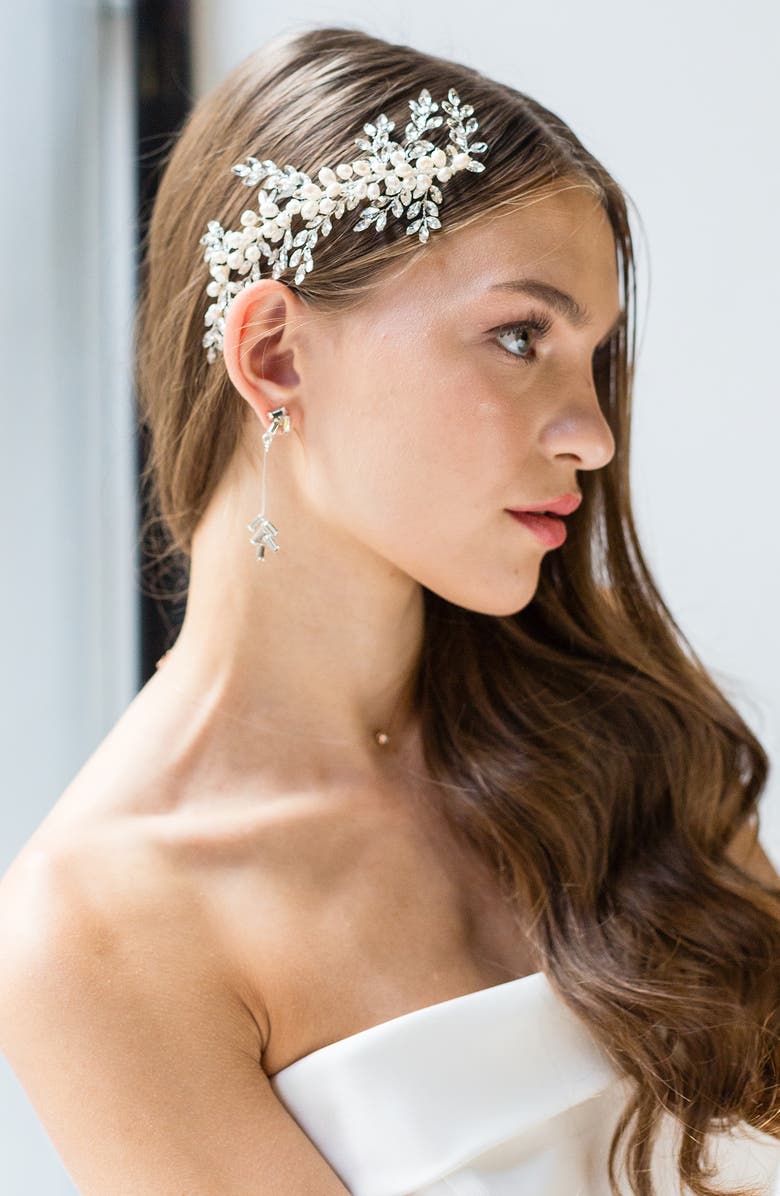 Brides & Hairpins Rumi Halo Hair Comb, Alternate, color, Silver