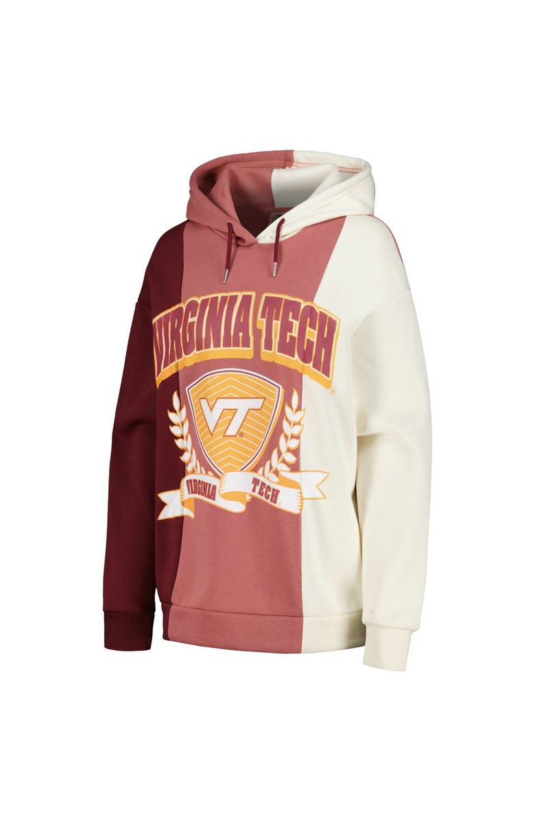 GAMEDAY COUTURE Women's Gameday Couture Maroon Virginia Tech Hokies Hall of Fame Colorblock Pullover Hoodie, Alternate, color, 