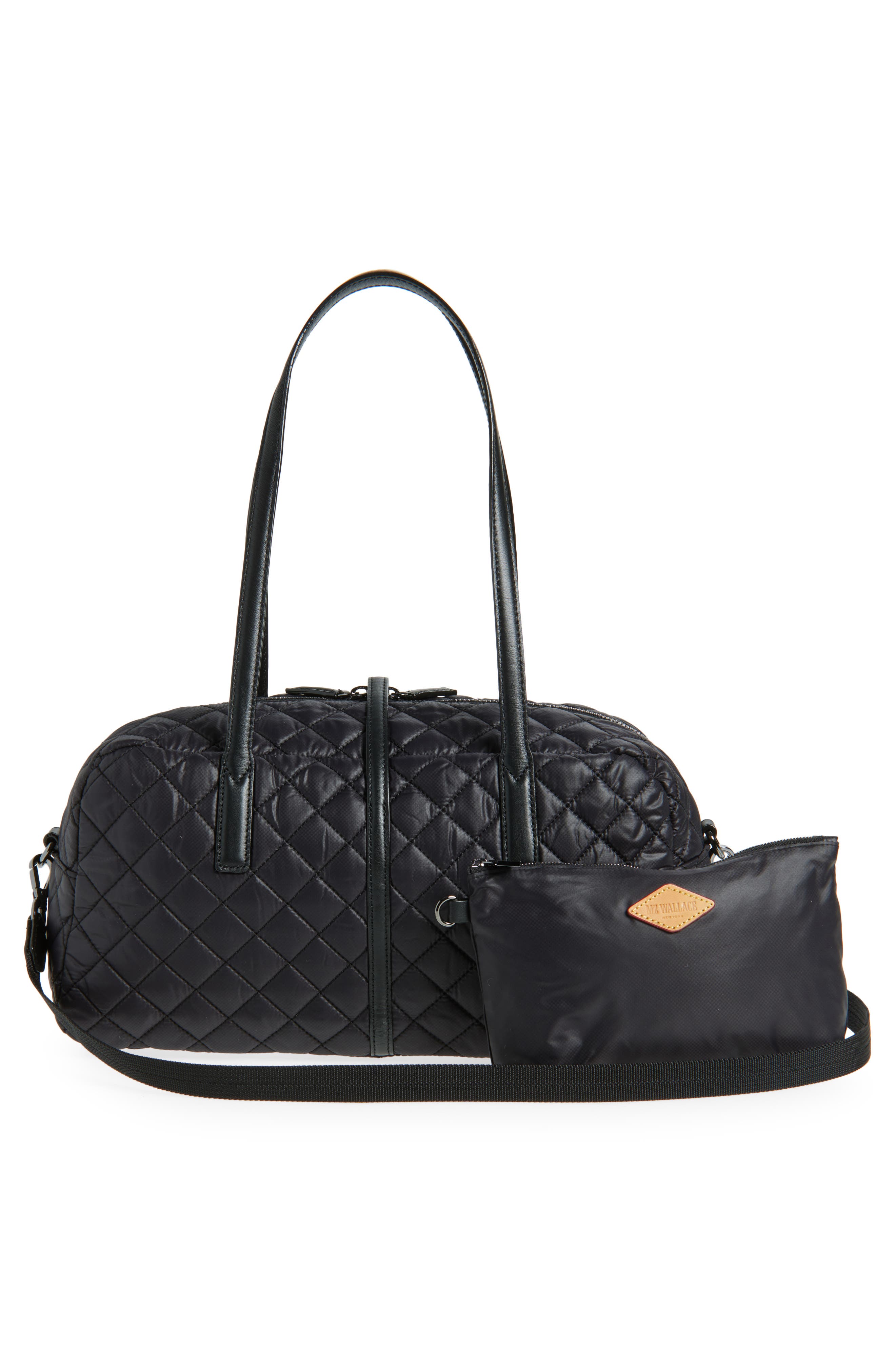 MZ Wallace Astor Quilted Nylon Satchel, Alternate, color, 