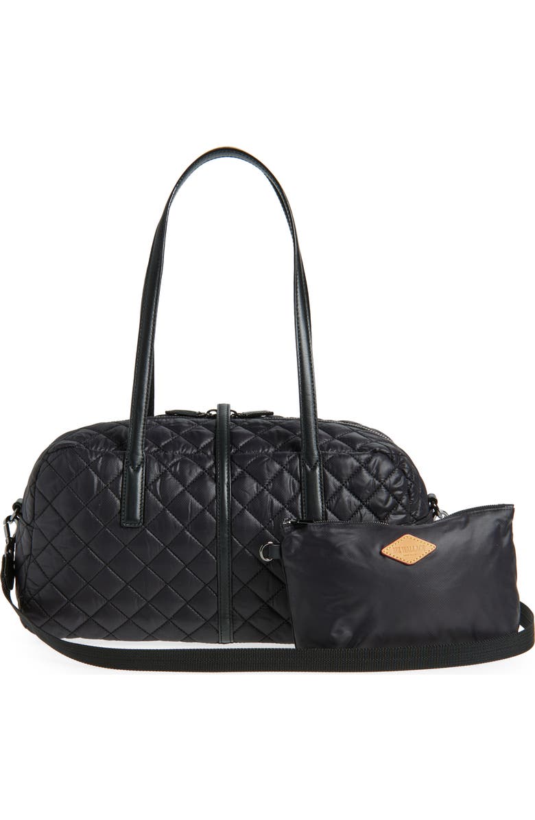 MZ Wallace Astor Quilted Nylon Satchel, Alternate, color,