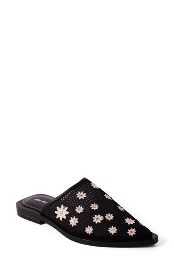 Free People Becky Daisy Pointed Toe Mule In Black