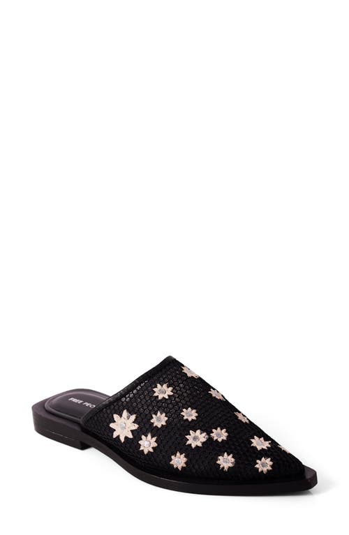 Shop Free People Becky Daisy Pointed Toe Mule In Black