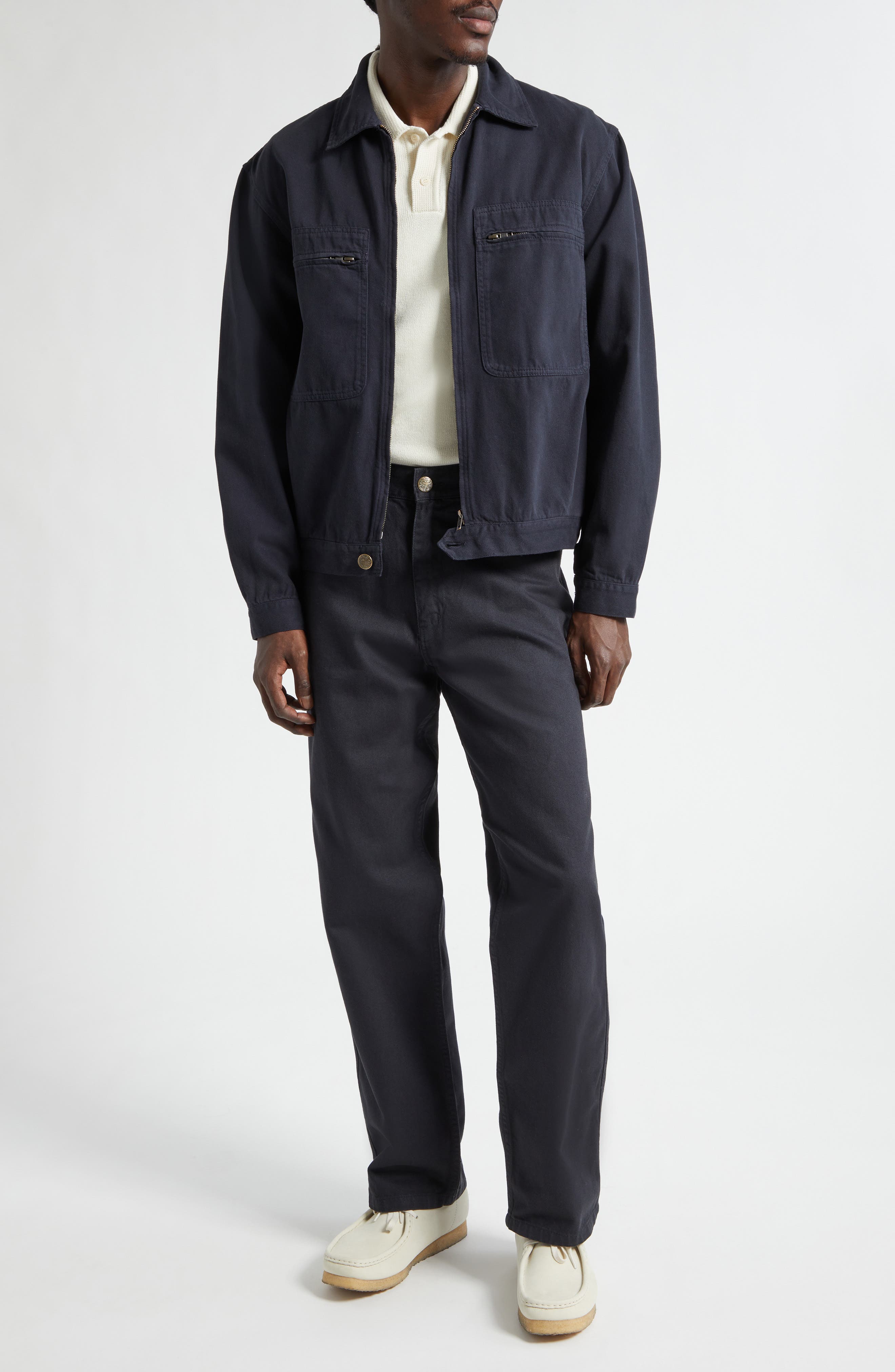 Cotton Zip Worker Jacket - image 2