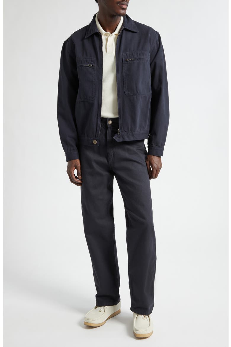Coarse Denim Trousers, Alternate, color, BLACK