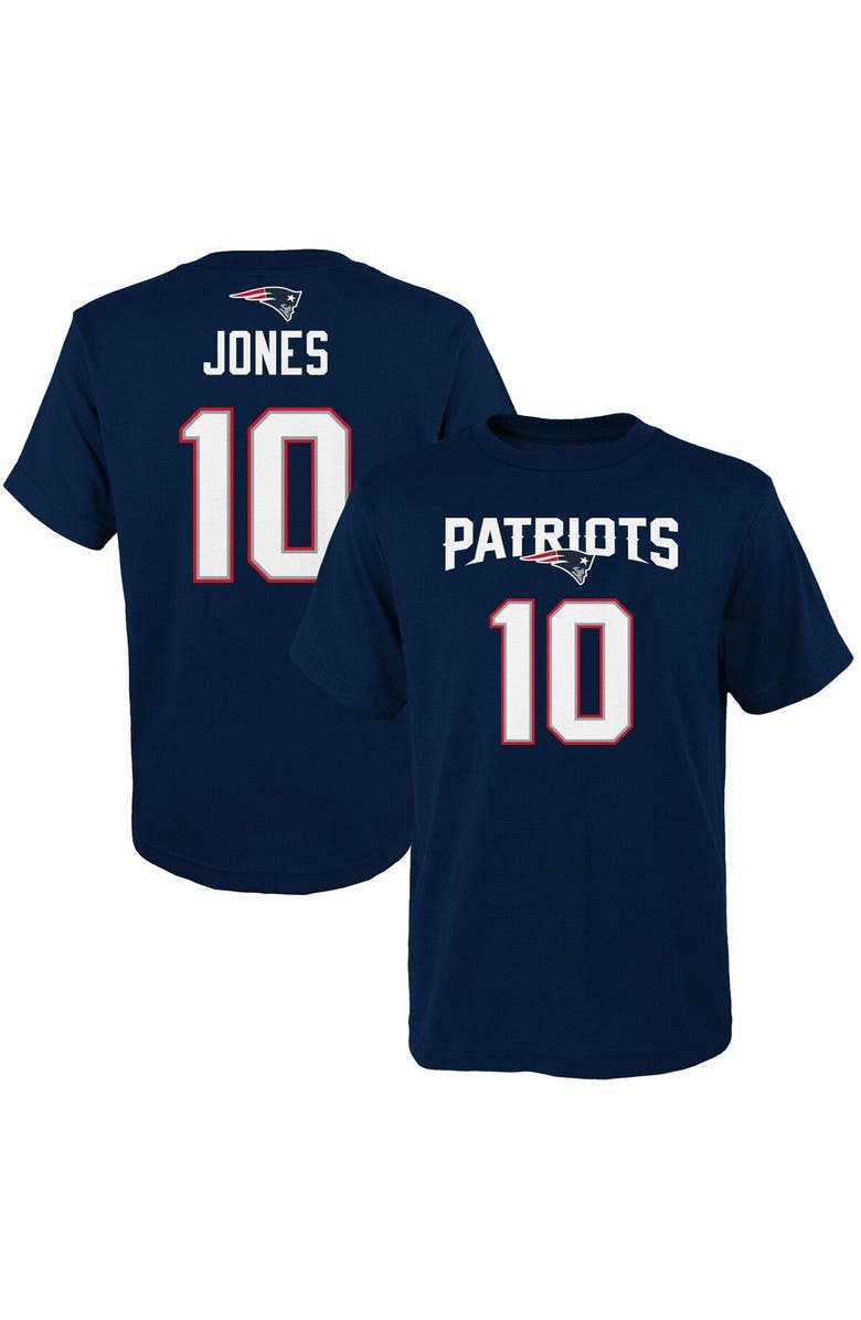 Outerstuff Youth Mac Jones Navy New England Patriots Mainliner Name & Number T-Shirt, Main, color, 
