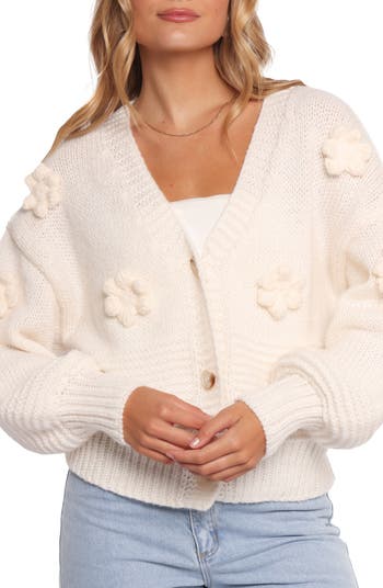 Petal & Pup Harlee Floral Appliqué Cardigan | Nordstrom