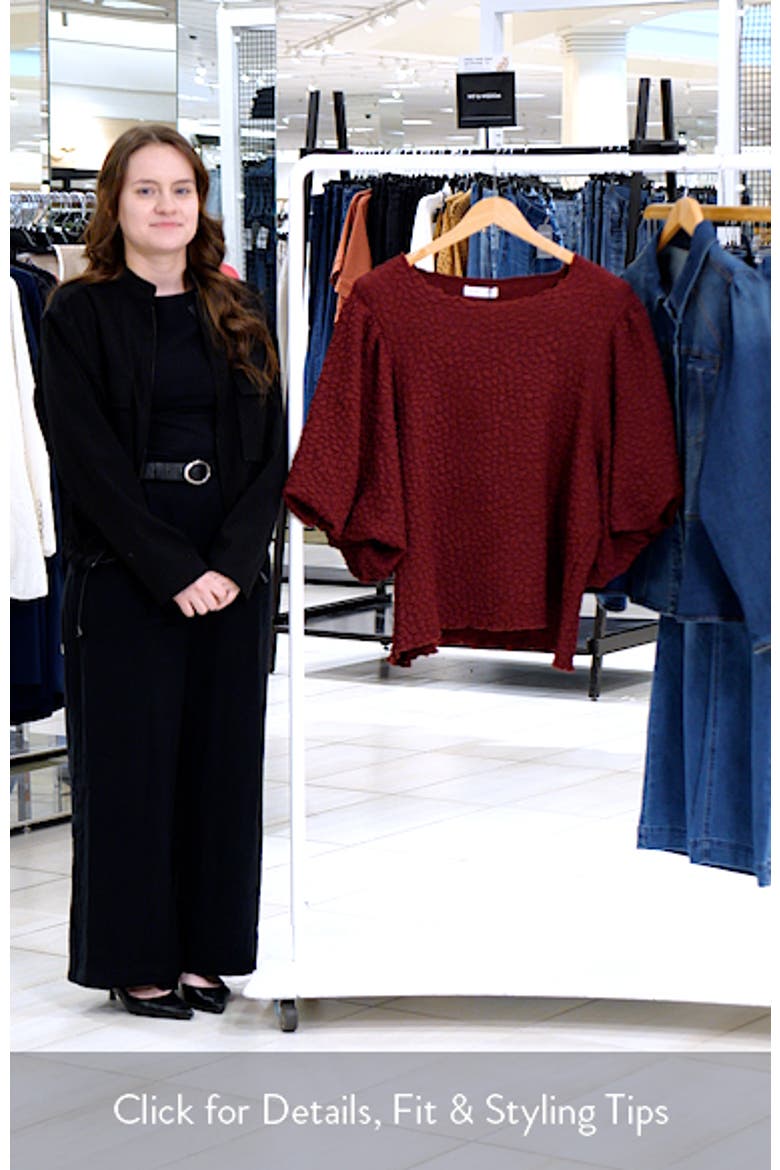 Chrissie Texture Puff Sleeve Top video