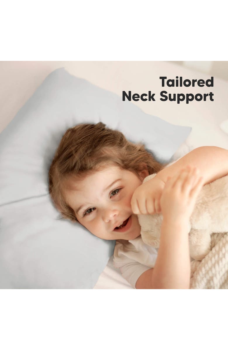 KeaBabies Jumbo Toddler Pillow with Pillowcase, Alternate, color, French Gray