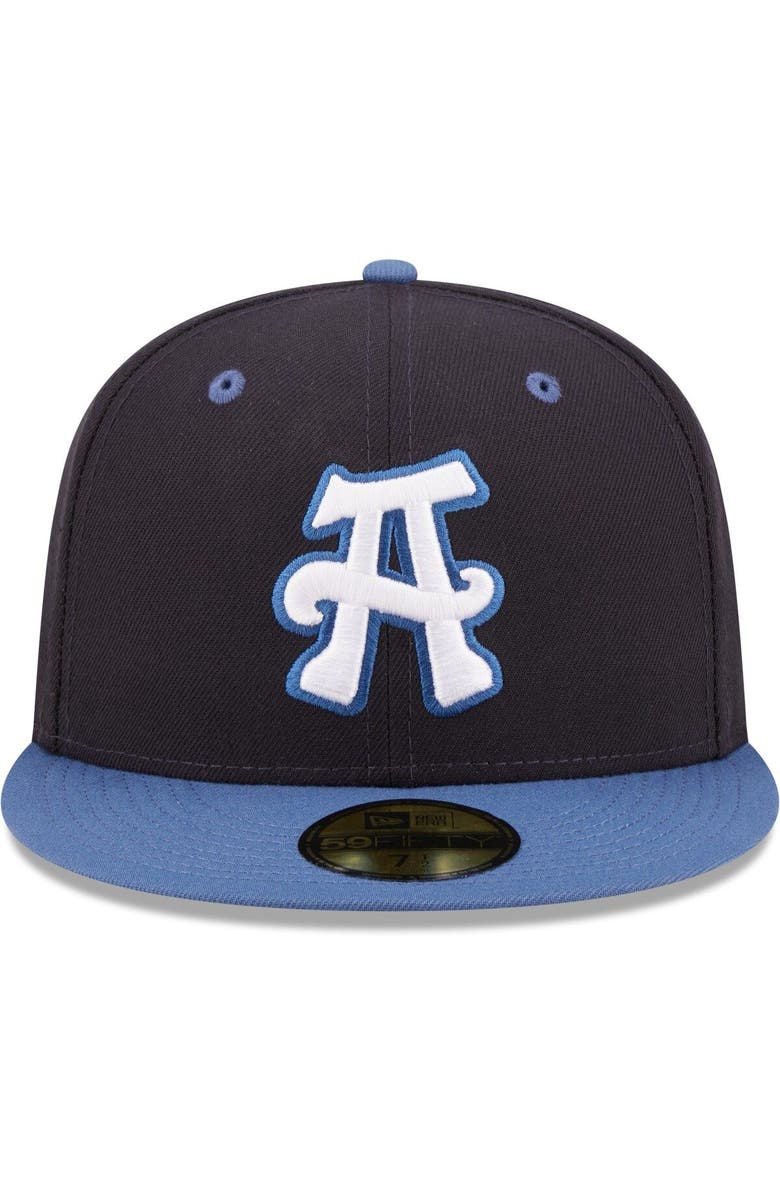 New Era Men's New Era Navy Asheville Tourists Authentic Collection 59FIFTY Fitted Hat, Alternate, color, Navy
