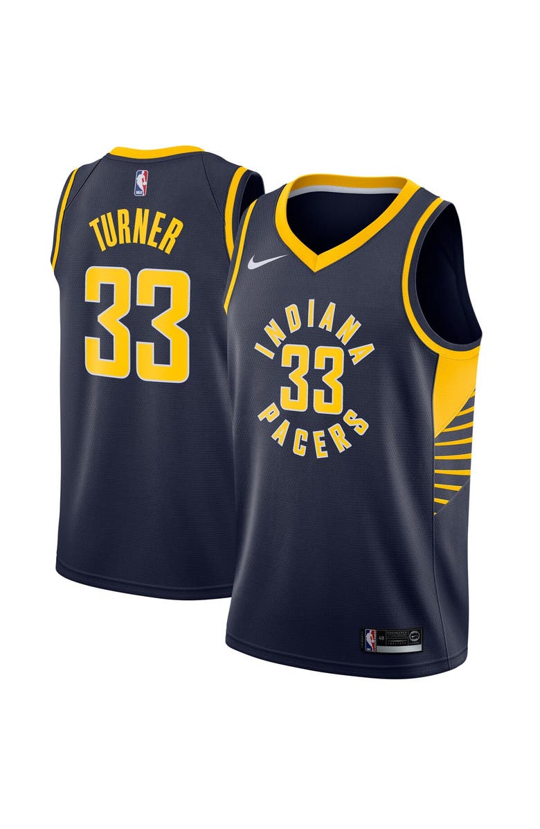 Nike Men's Nike Myles Turner Navy Indiana Pacers Swingman Jersey - Icon Edition, Main, color, 