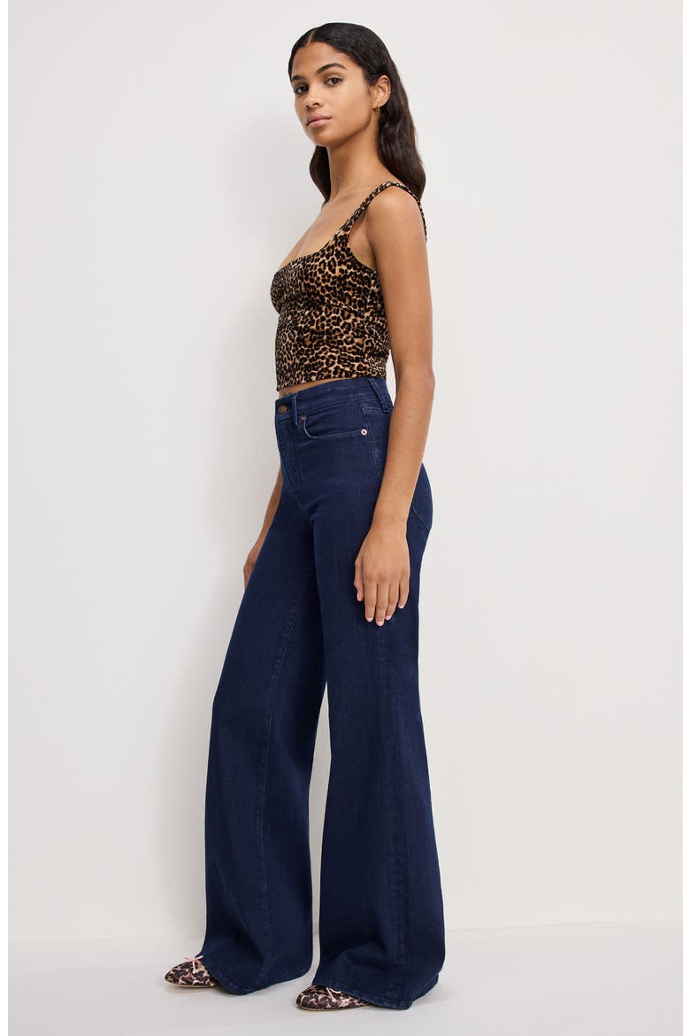 Good Waist High Waist Wide Leg Palazzo Jeans, Alternate, color, INDIGO1153