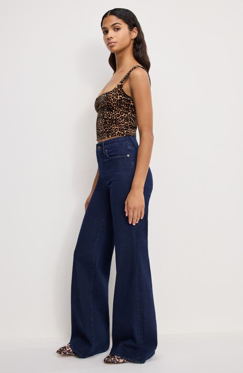 Good American Good Waist High Waist Wide Leg Palazzo Jeans In Blue
