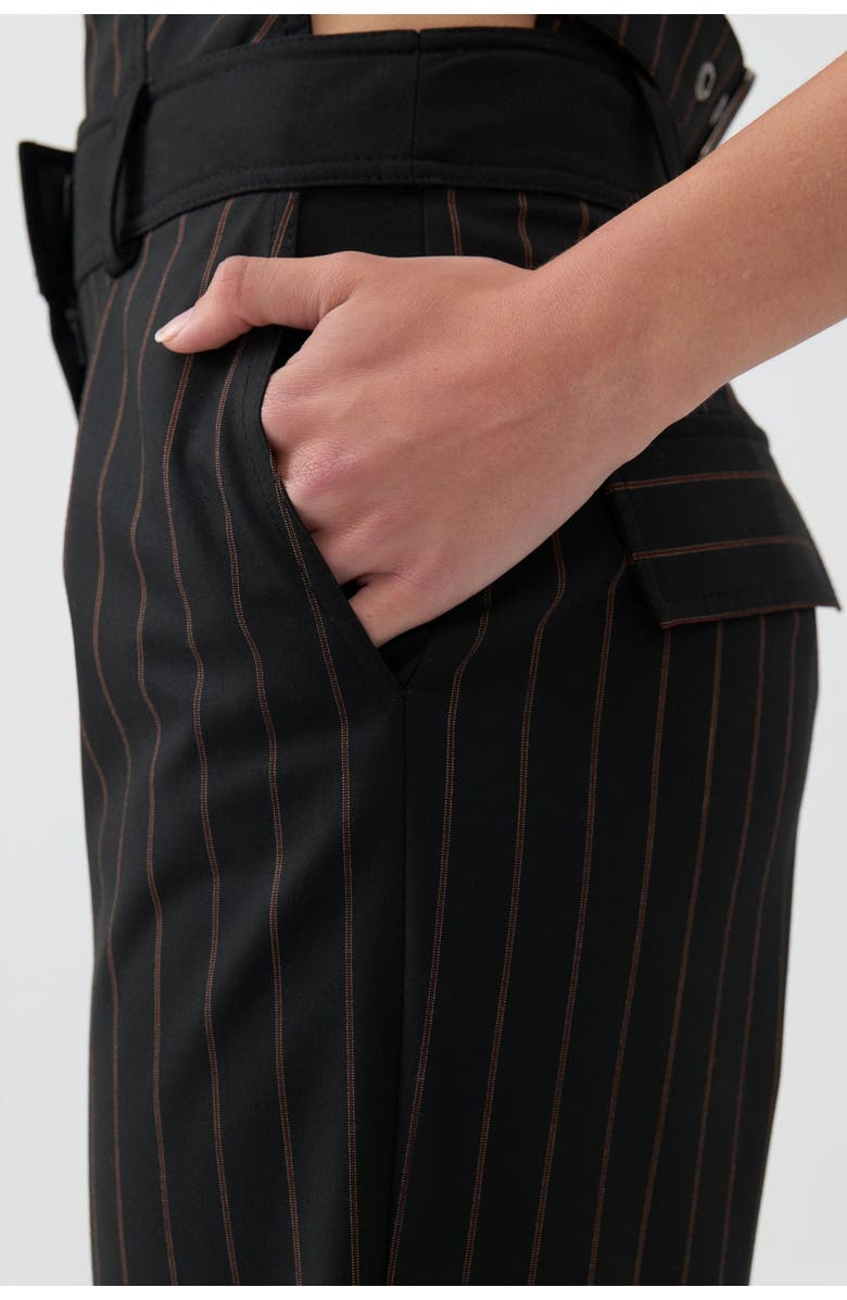 Nocturne High Waist Striped Pants, Alternate, color,