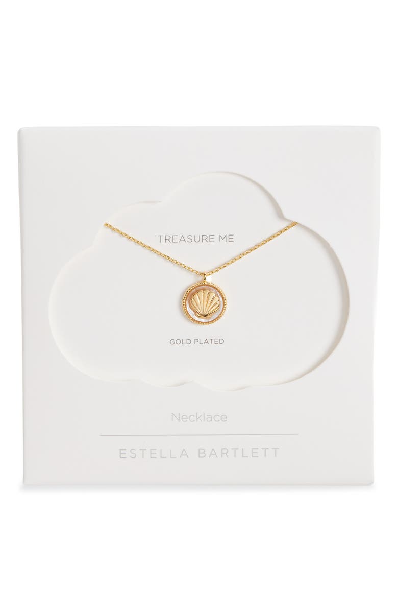 Estella Bartlett Mother-of-Pearl Seashell Pendant Necklace, Alternate, color, Gold