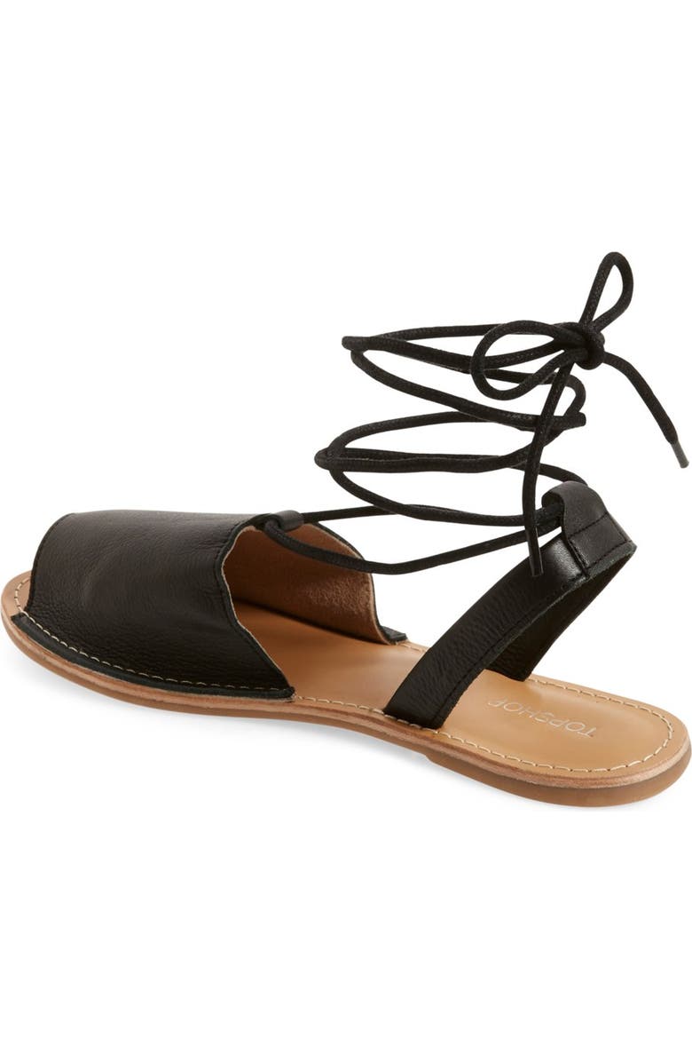 Topshop 'Holly' Lace-Up Sandal, Alternate, color,
