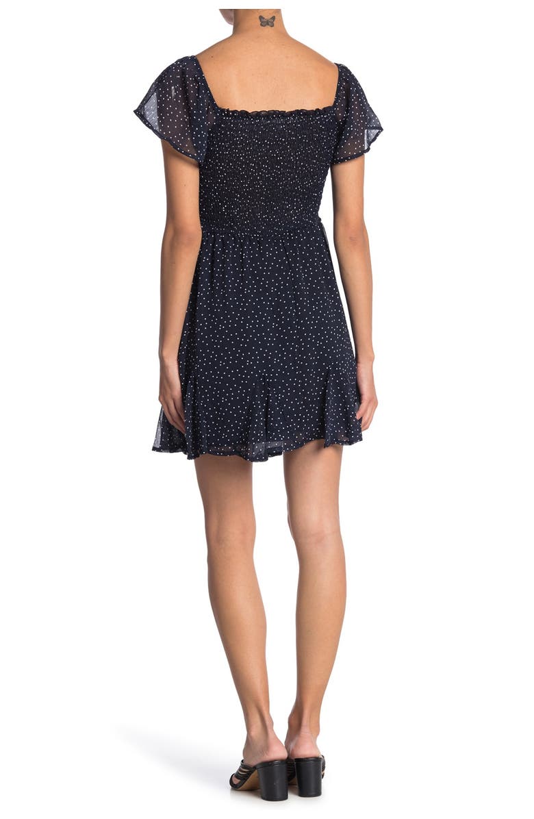 Row A Flutter Sleeve Ruched Bodice Dress, Alternate, color,