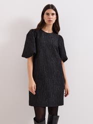 Phase Eight Jacquard Round Neck Mini Dress