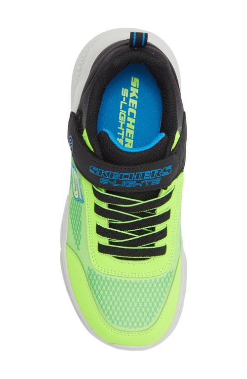Skechers Kids' S-lights®: Meteor-lights Krendox Light-up Sneaker In Green