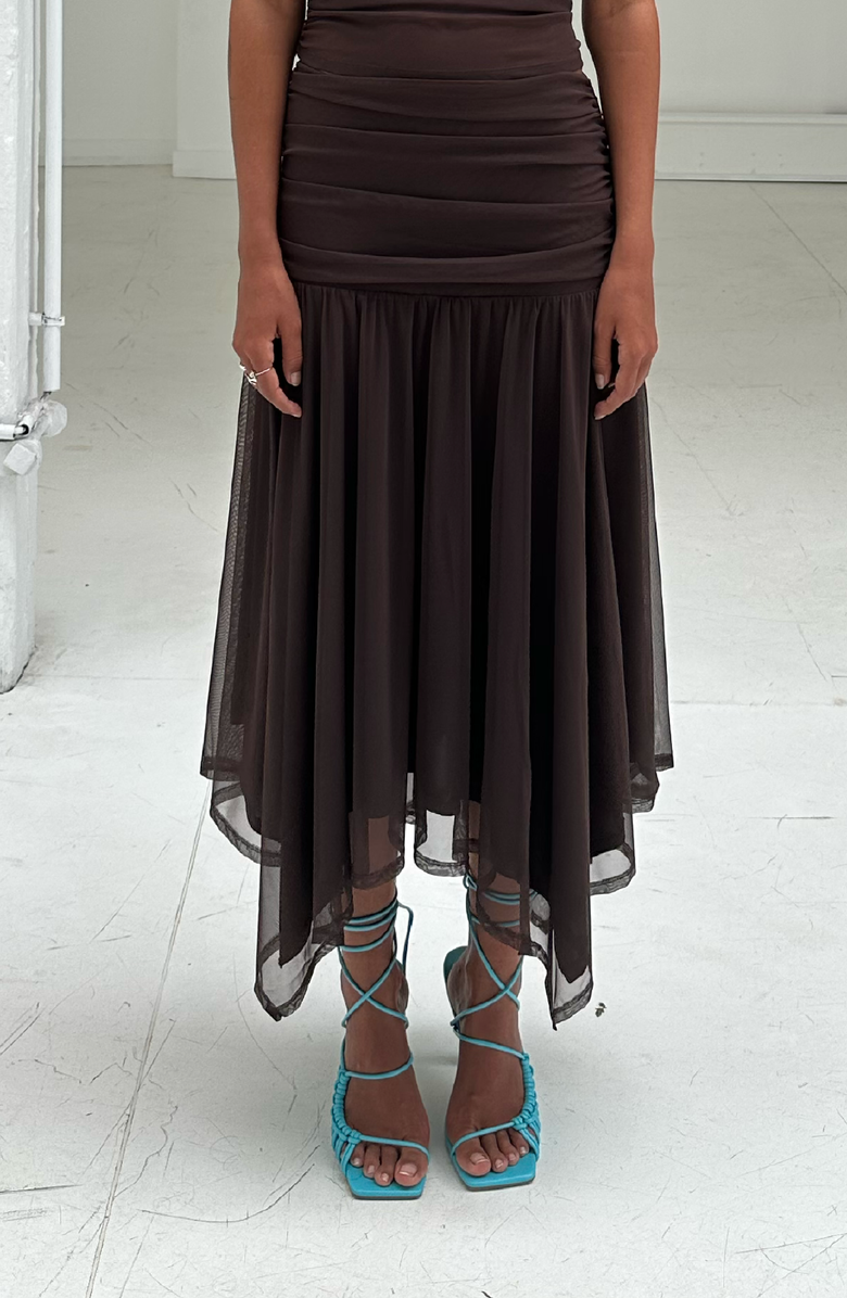 SAEMDI Elva Skirt, Alternate, color, Brown