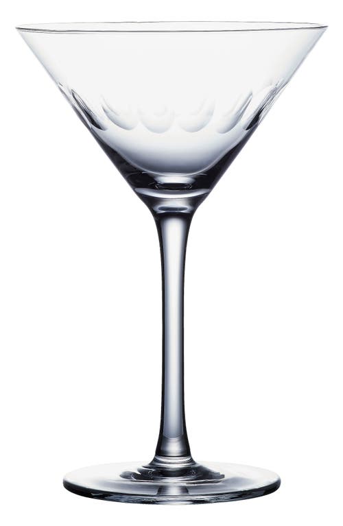 The Vintage List Set Of 2 Crystal Martini Glasses In Transparent