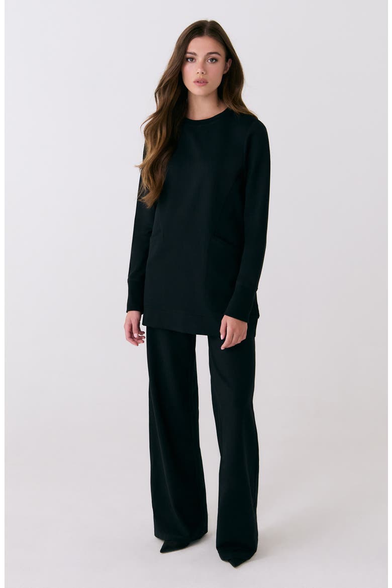 Mindset Tunic Sweatshirt, Alternate, color, BLACK