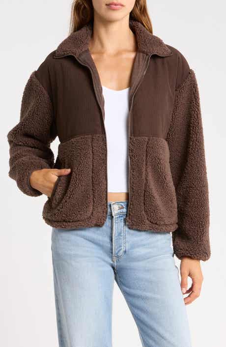 Corduroy & Faux Shearling Jacket