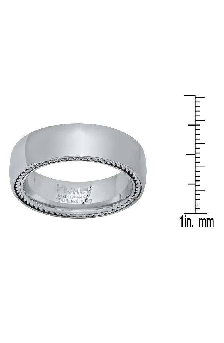 HMY JEWELRY Stainless Steel Band Ring, Alternate, color,