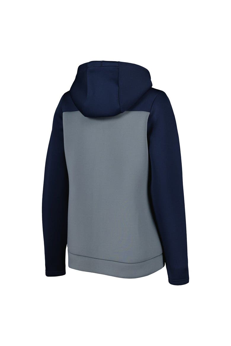 Women's Antigua Navy/Gray Washington Capitals Protect Full-Zip Jacket, Alternate, color, Navy