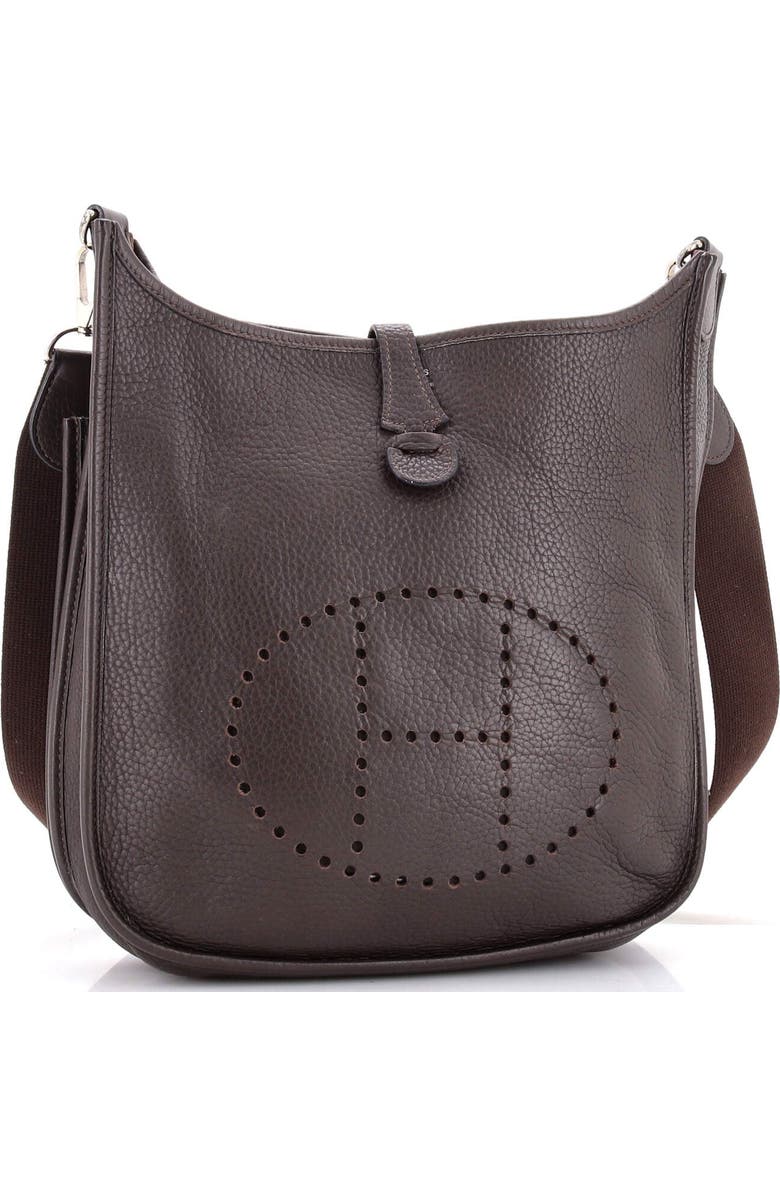 Pre-Owned Hermes Evelyne Bag Gen II Clemence PM, Alternate, color, Chocolat