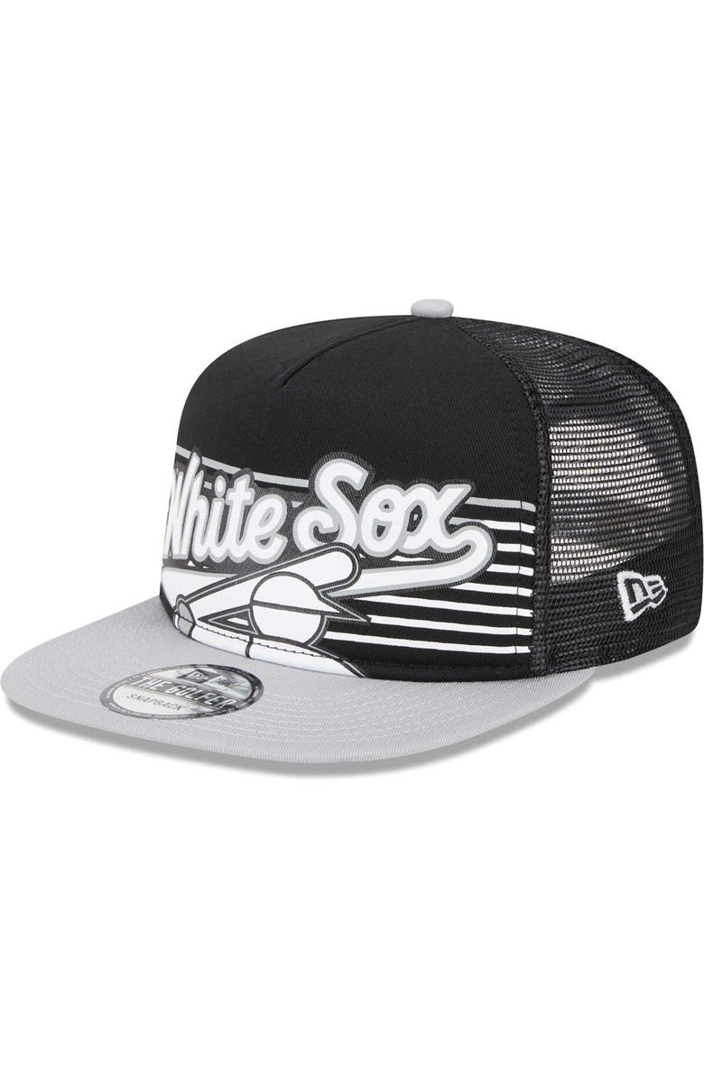 New Era Men's New Era Black Chicago White Sox Speed Golfer Trucker Snapback Hat, Main, color, Black