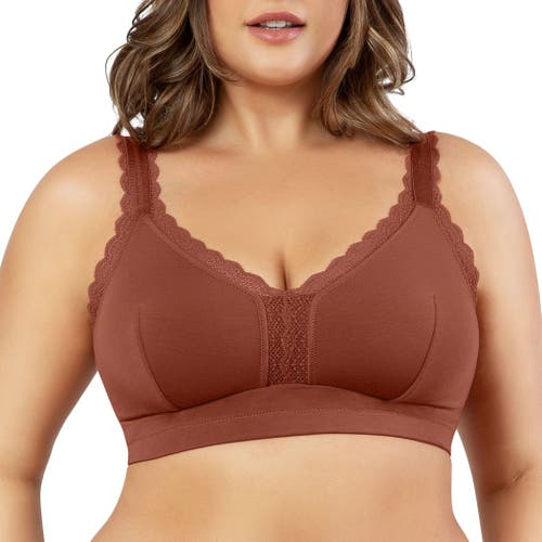 Parfait Dalis Wire-free Bralette In Brown