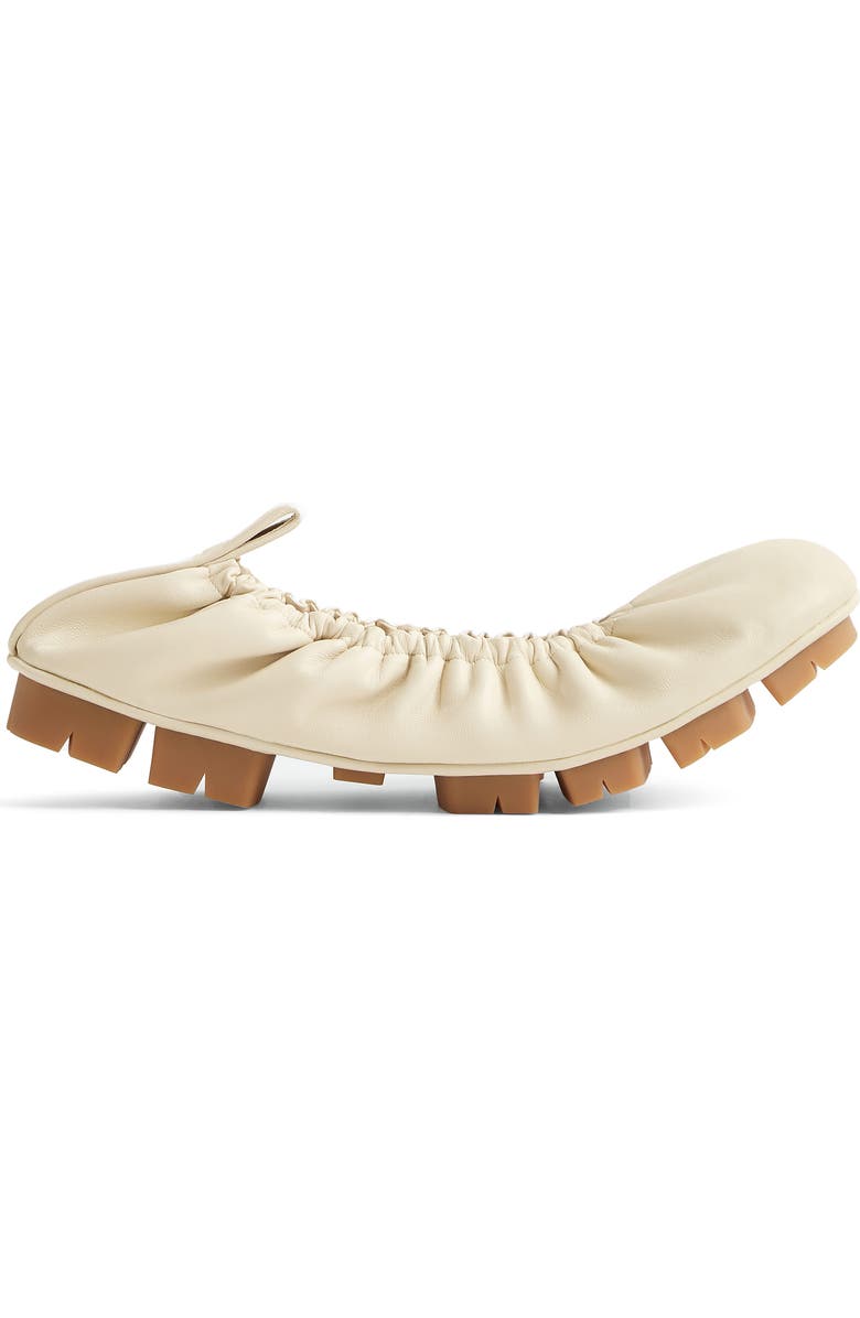 Bottega Veneta Shore Lug Sole Ballet Flat, Main, color, Sea Salt