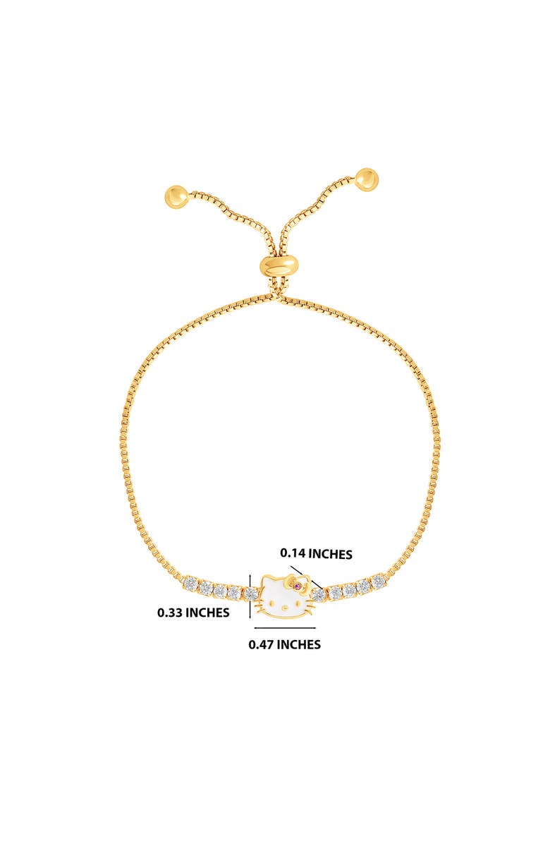 Hello Kitty SALLY ROSE 925 YG PLT CZ HELLO KITTY LARIAT BRACELET, Alternate, color, 