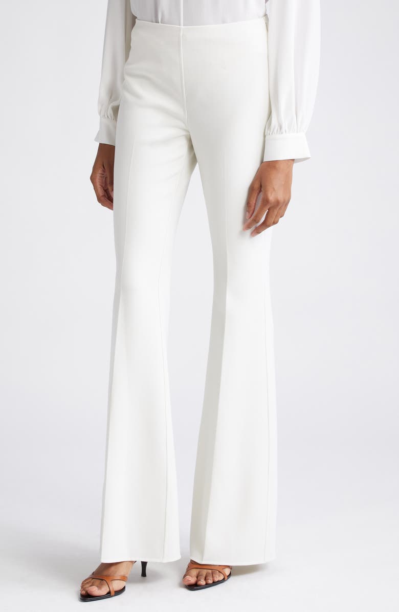 Michael Kors Collection Brooke Stretch Wool Flare Leg Pants, Alternate, color, 