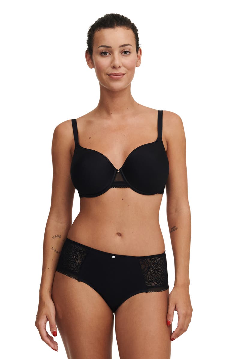 Chantelle Lingerie C Jolie Hipster Briefs, Alternate, color, Black