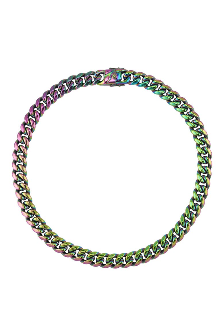 Cuban Link Chain Necklace, Main, color, RAINBOW